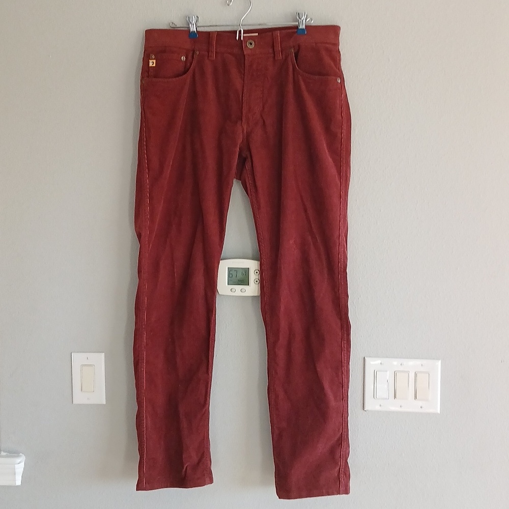 Duck Head HOLSTON Corduroy 5 Pants in Burgundy